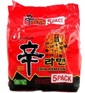 Nong Shim Shin Ramyun Gourmet Spicy Instant Noodles Pack of 5